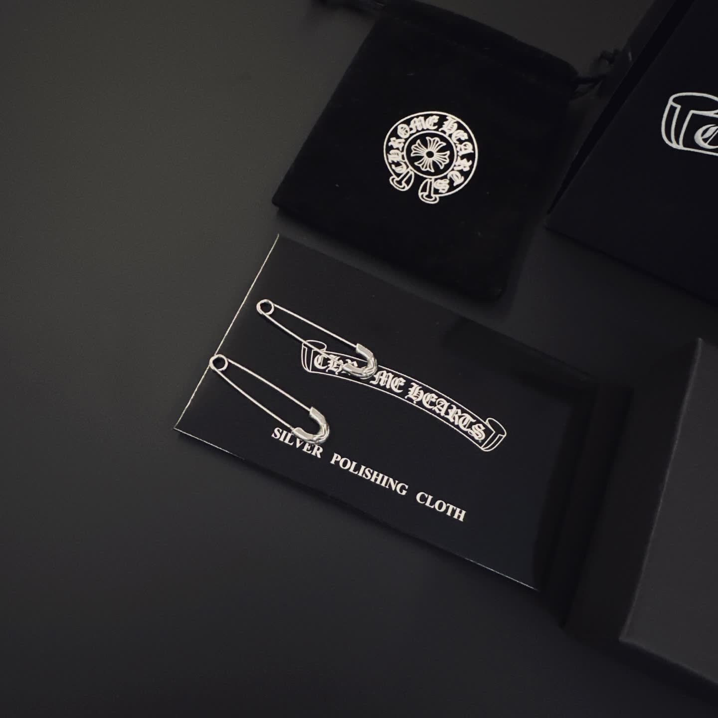 Chrome Hearts Silver Safety Pins